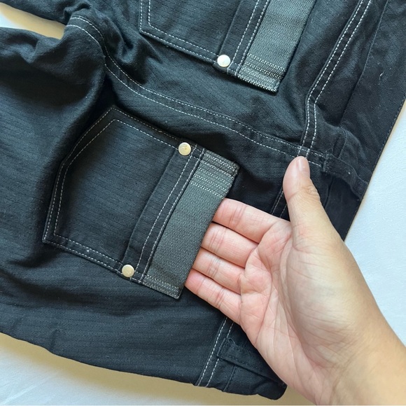 LIP SERVICE vintage y2k denim contrast stitch sailor low rise culotte capri cuff - Picture 6 of 7